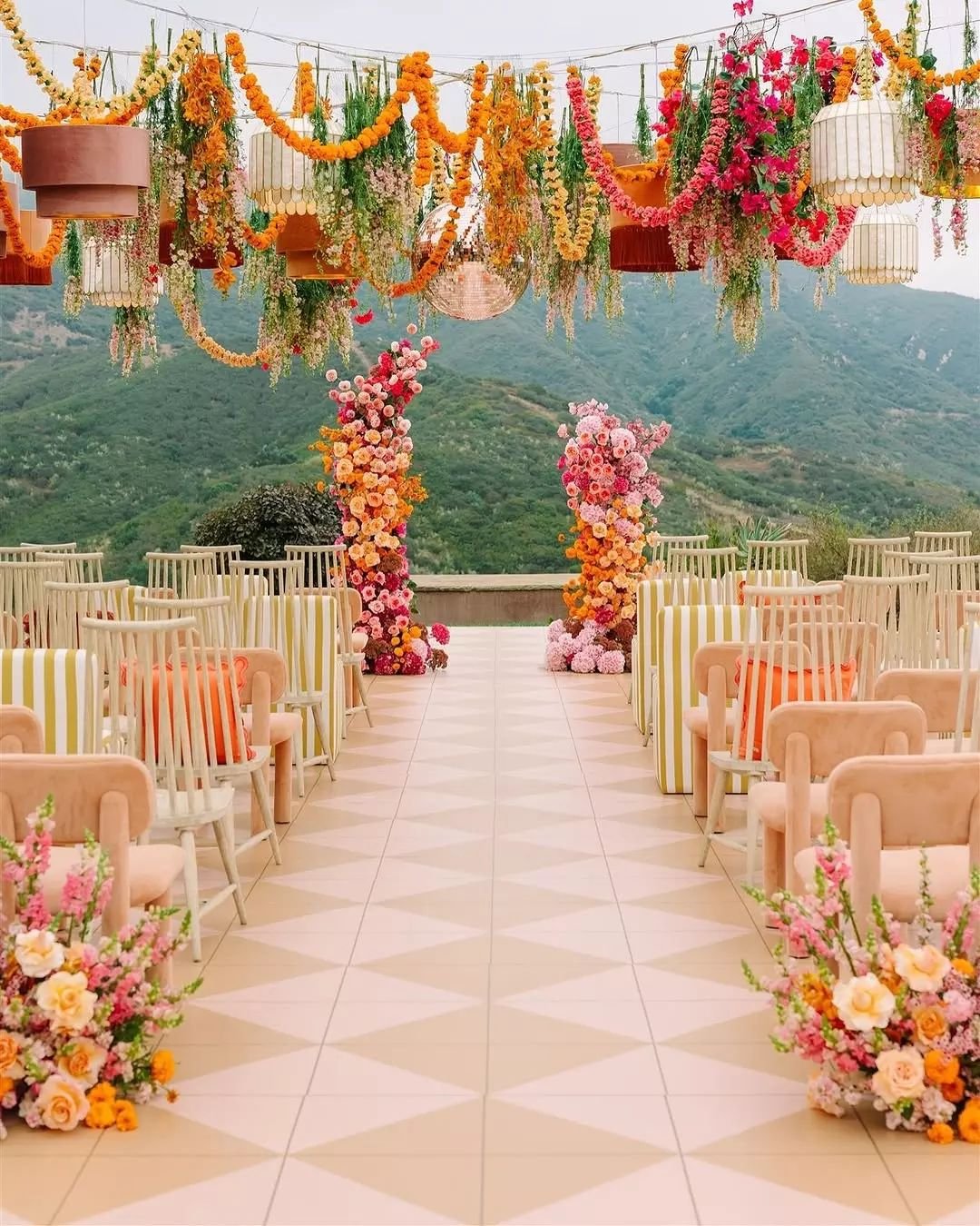 Vibrant Pink and Orange