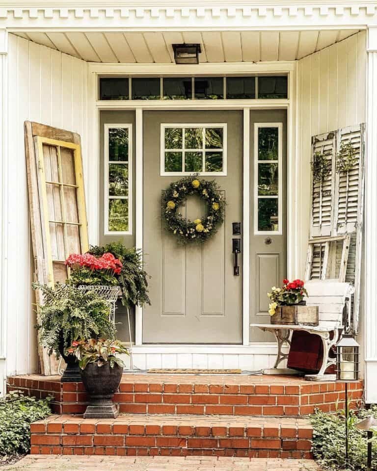 Vintage Shutters and Wreaths