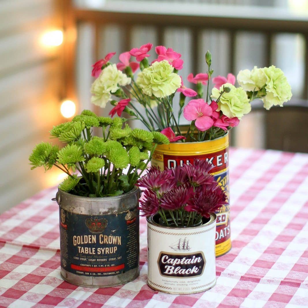 Vintage Vase Centerpieces