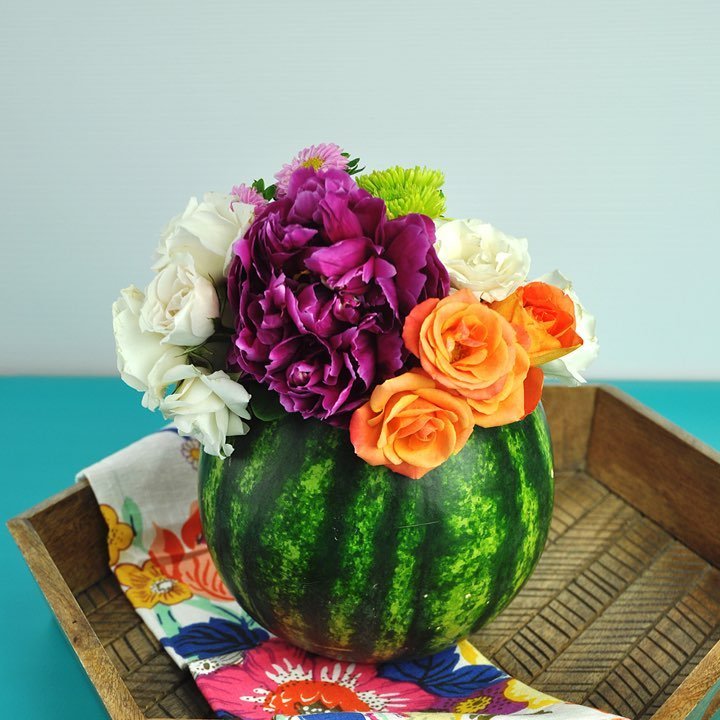 Watermelon Vase Centerpiece