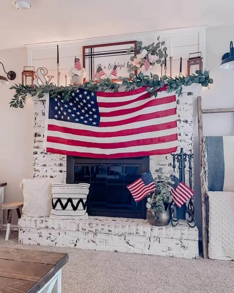 White Brick Fireplace