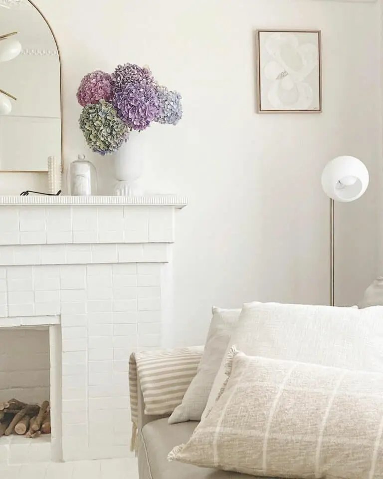 White Brick Mantel