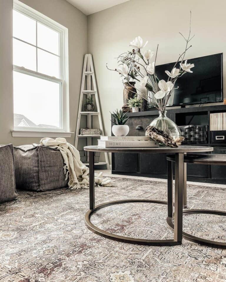 White Corner Shelf Display