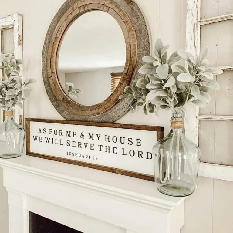 White Mantel Glass Vases