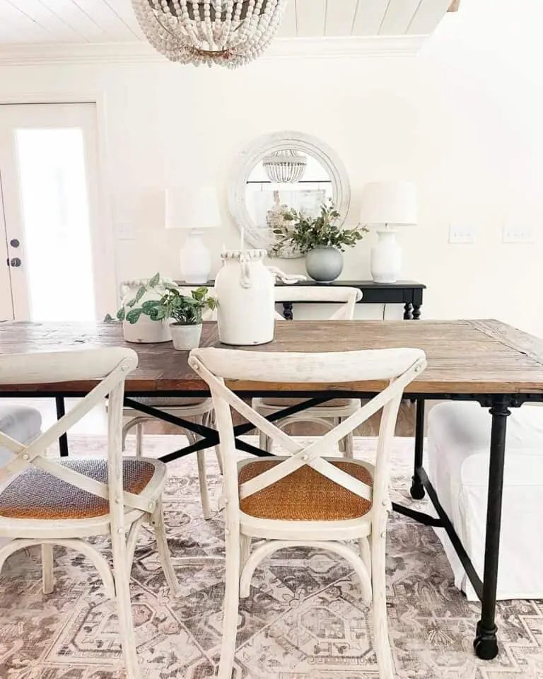 White Pail Centerpiece