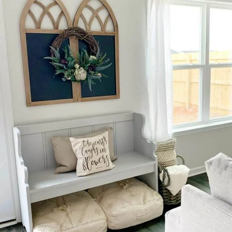 White Purple Floral Wreath