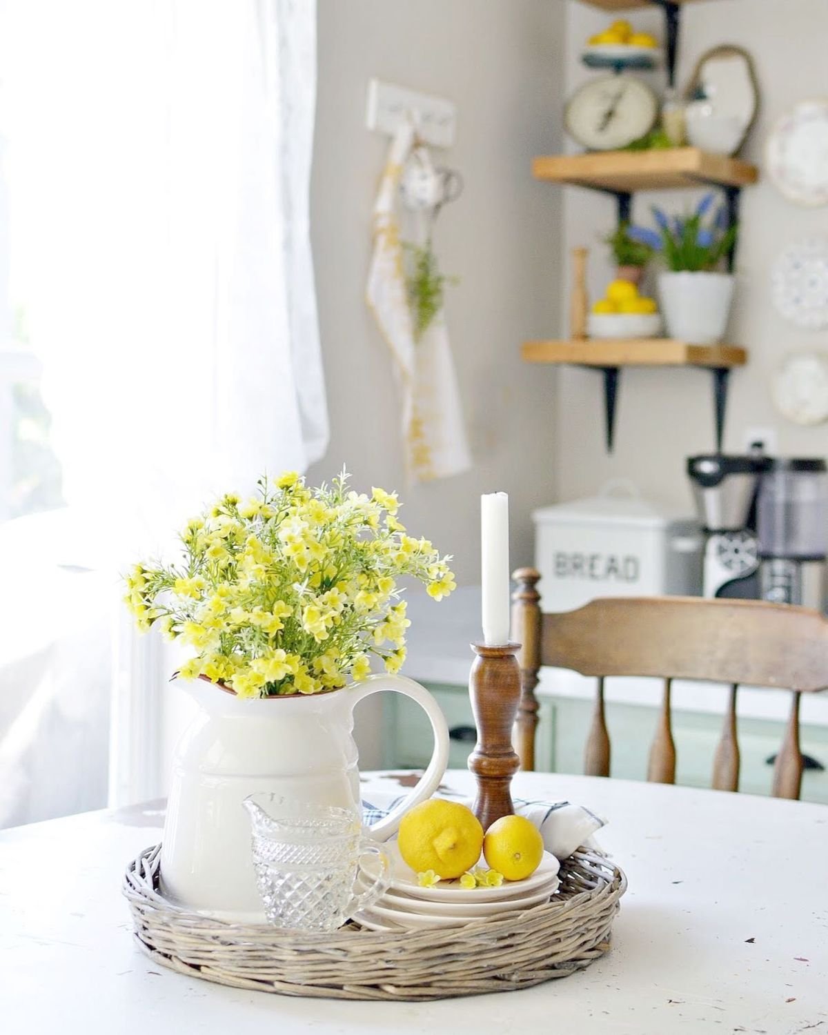 Wicker Basket Table Setting