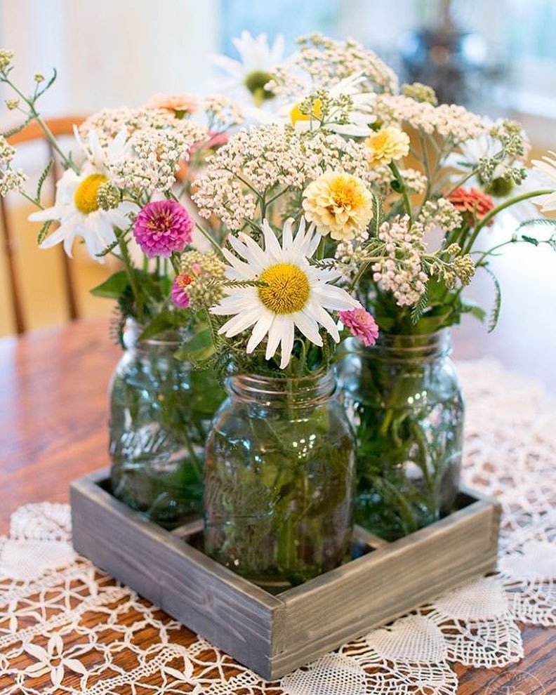Wildflower Mason Jars