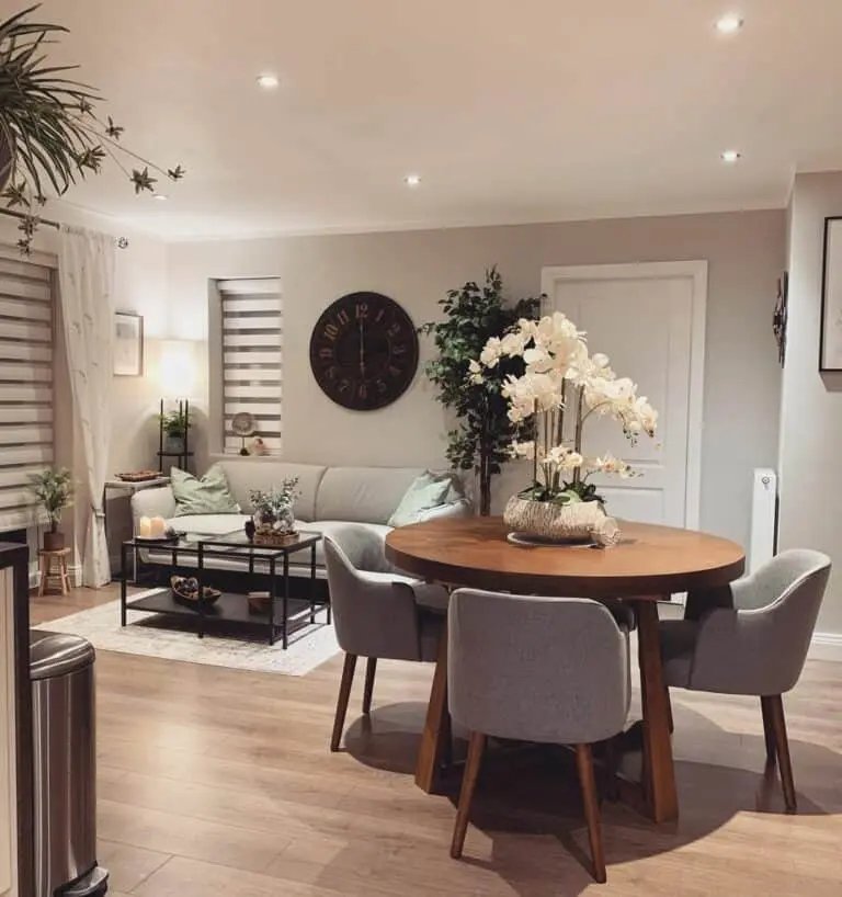Wood Floor Dining Area