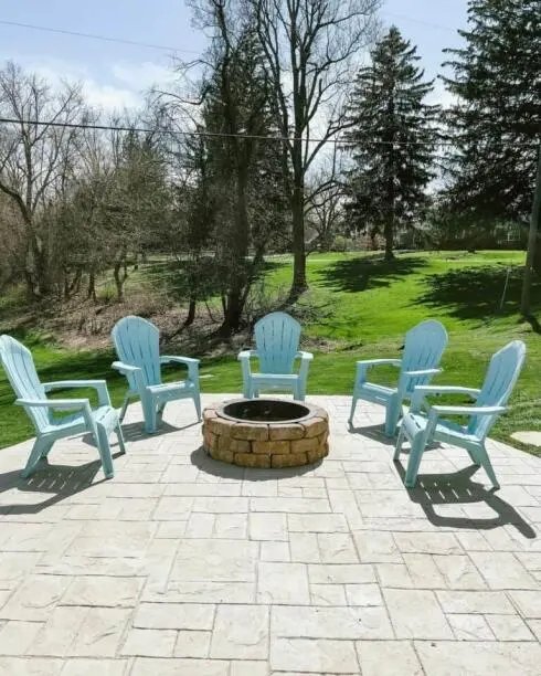 Yellow Brick Fire Pit