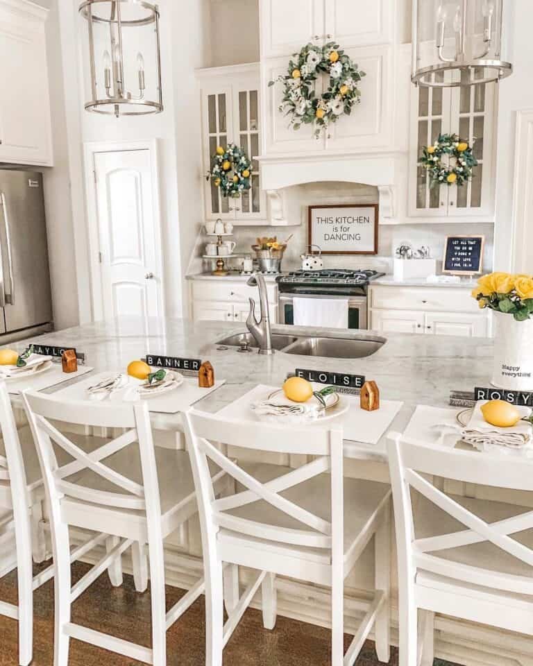 Yellow Farmhouse Kitchen