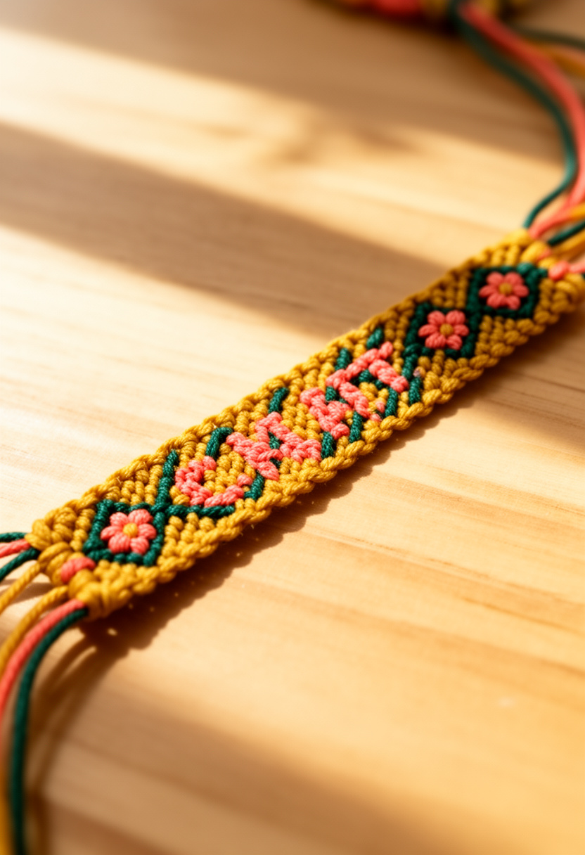 Friendship Bracelet Embroidery Fusion