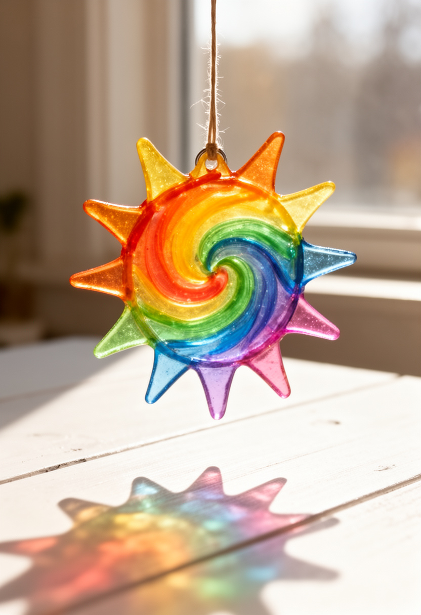 Melted Crayon Sun Catchers