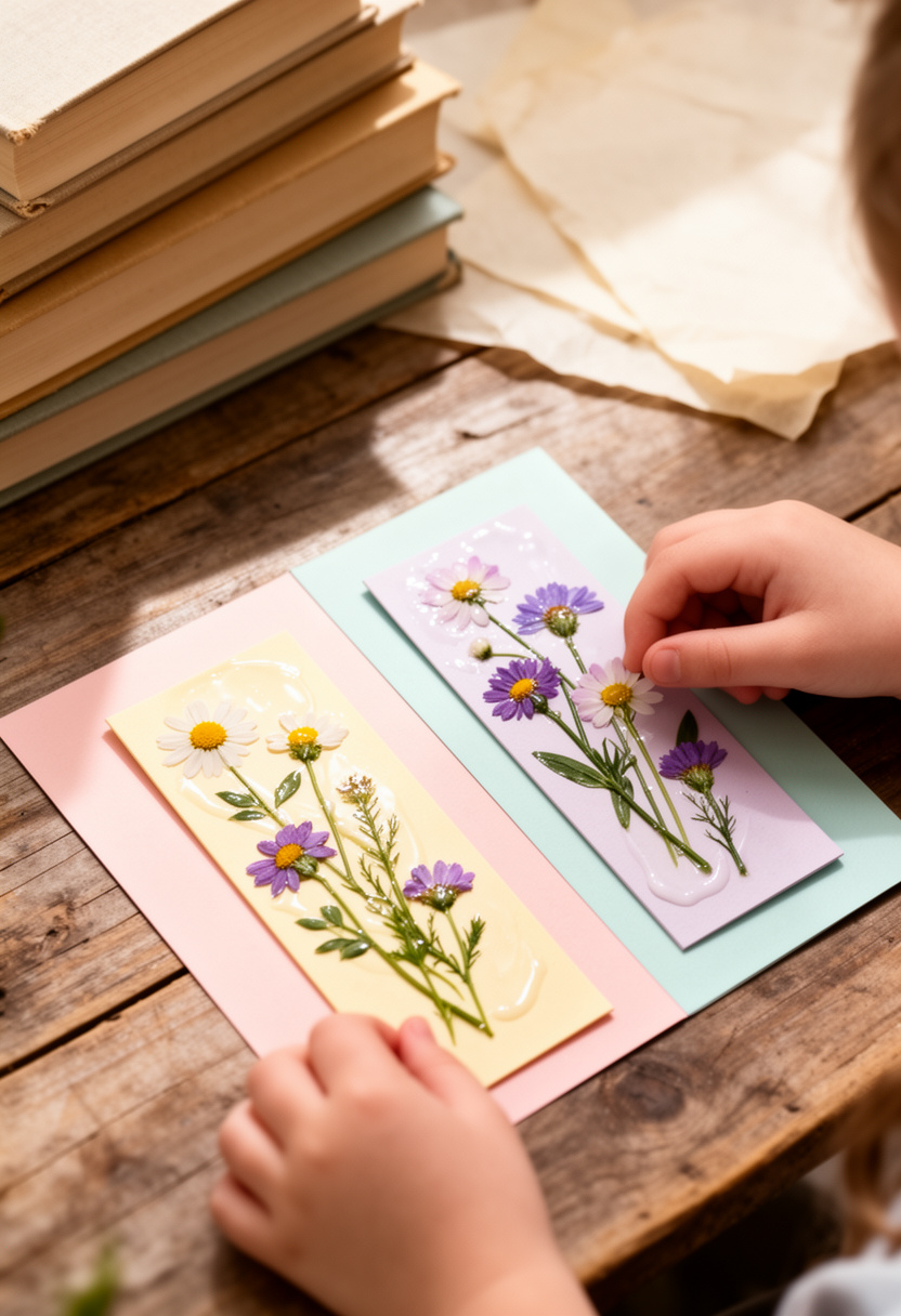 Pressed Flower Bookmarks