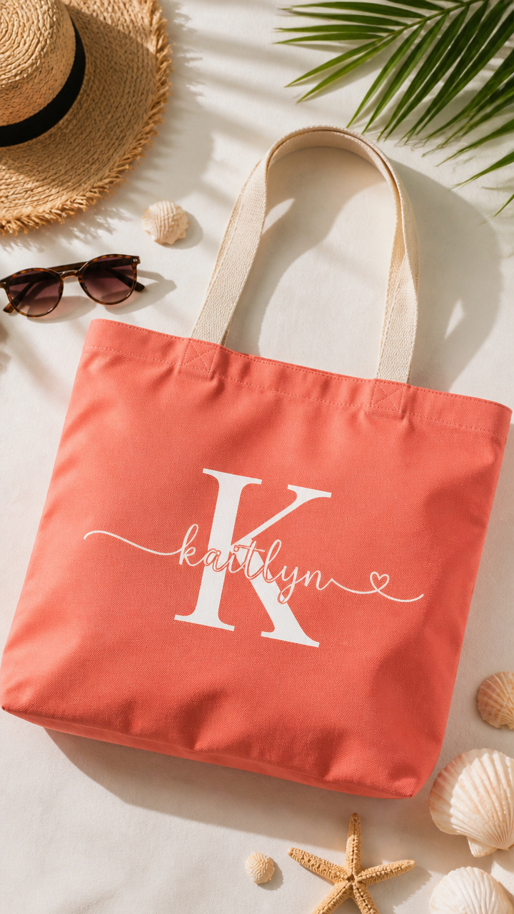 Personalized Beach Tote Bag