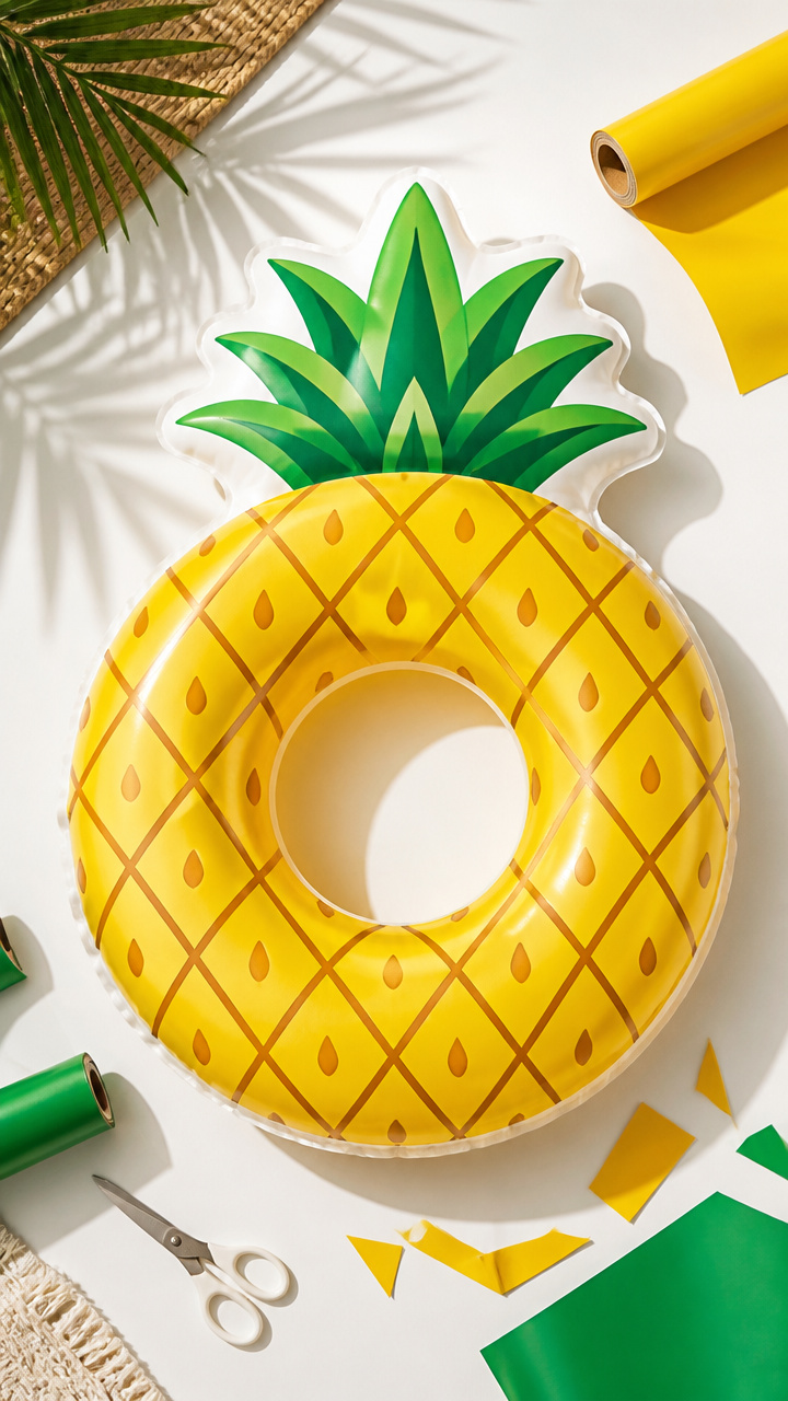 Pineapple Pool Float Decal