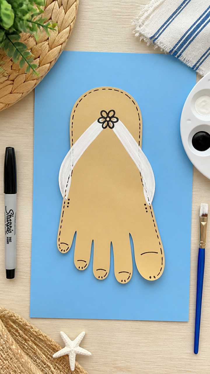 Flip-Flop Silhouette Print
