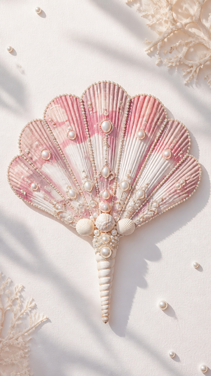 Seashell Hand Fan