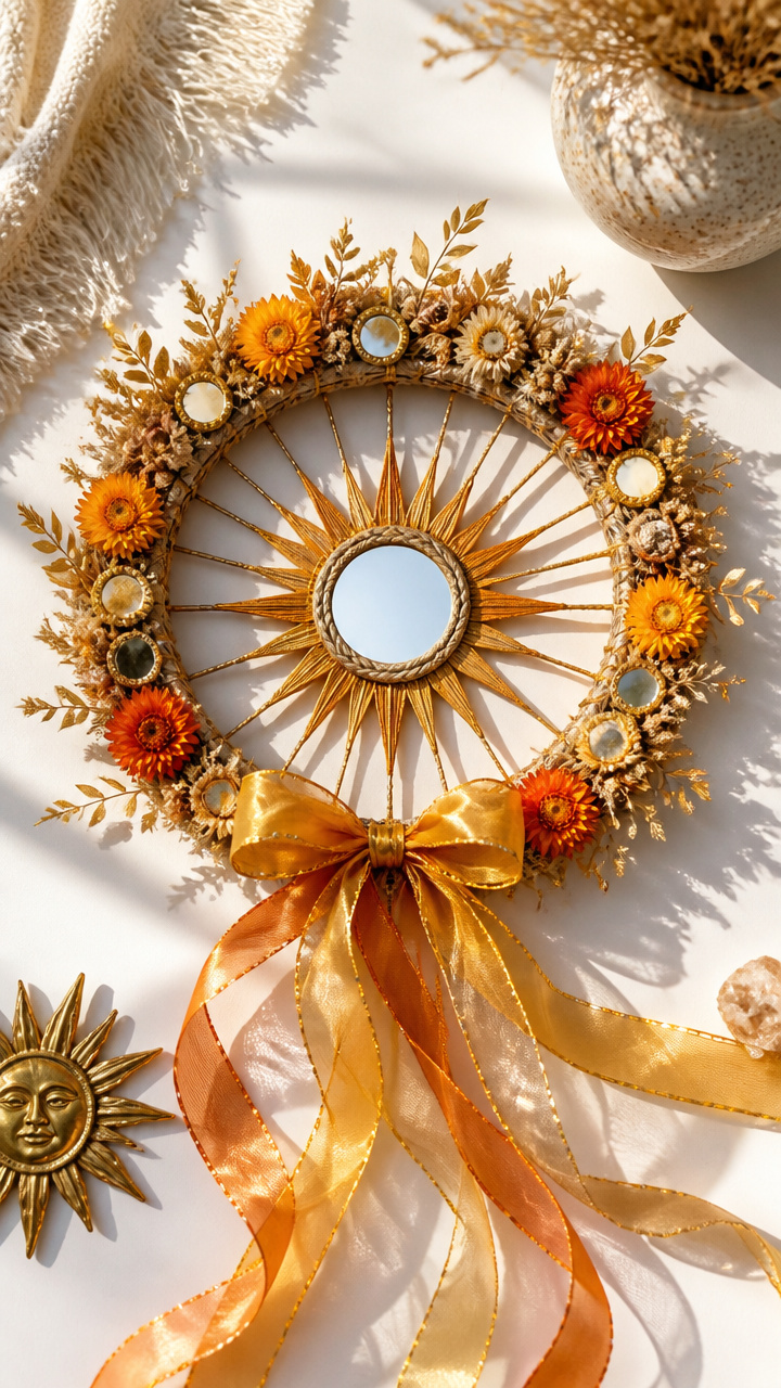 Solstice Sun Wheel Wreath