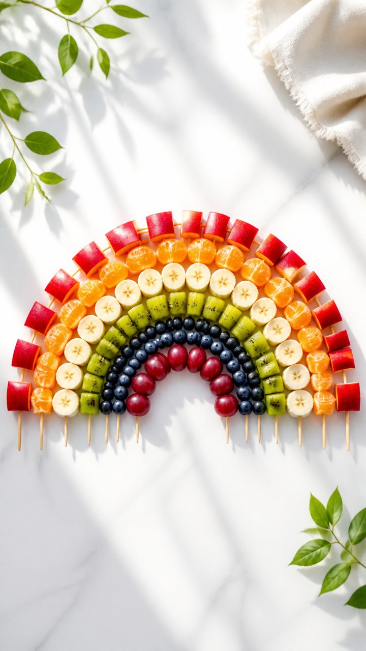 Fruit Skewer Rainbows