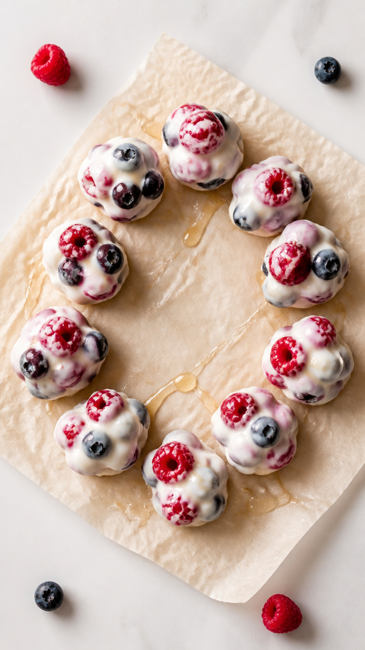 Yogurt-Dipped Berry Clusters