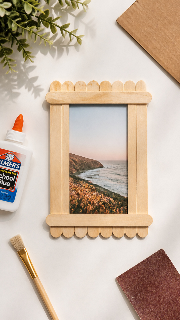 Popsicle Stick Photo Frame