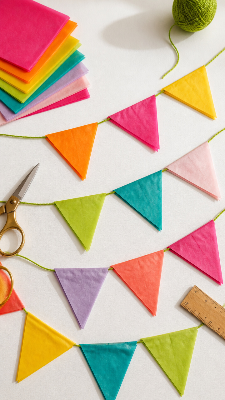 Colorful Tissue Paper Banner