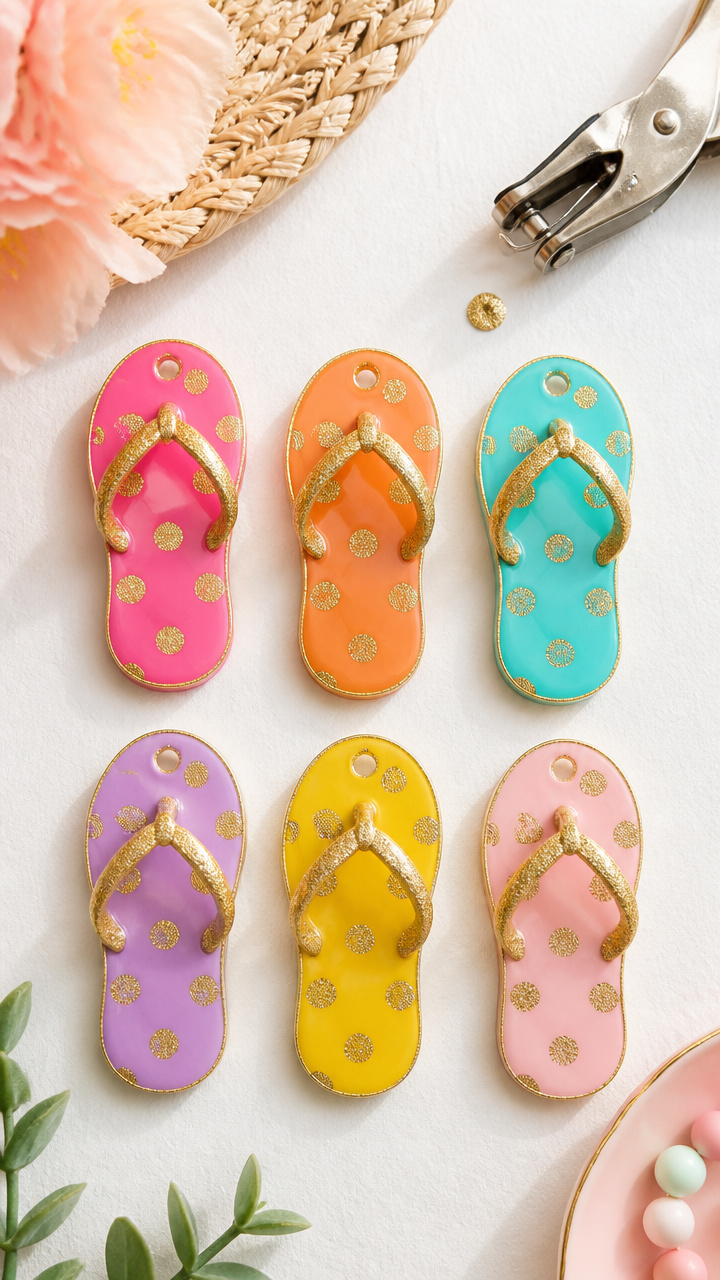 Glitter Flip-Flop Ornaments