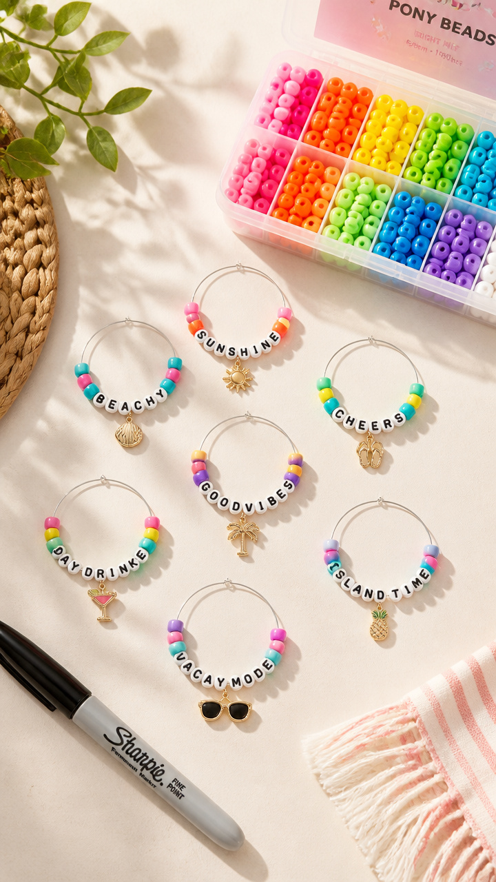 Beaded Drink Charms