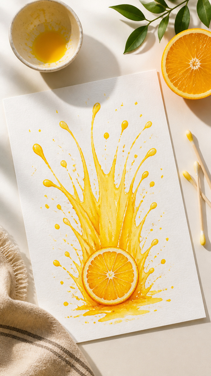 Juicy Orange Juice Squeeze Art