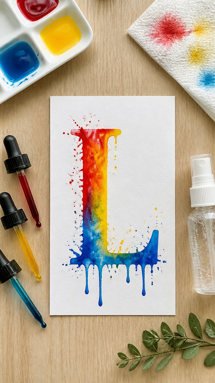 Liquid Watercolor L Drip Art