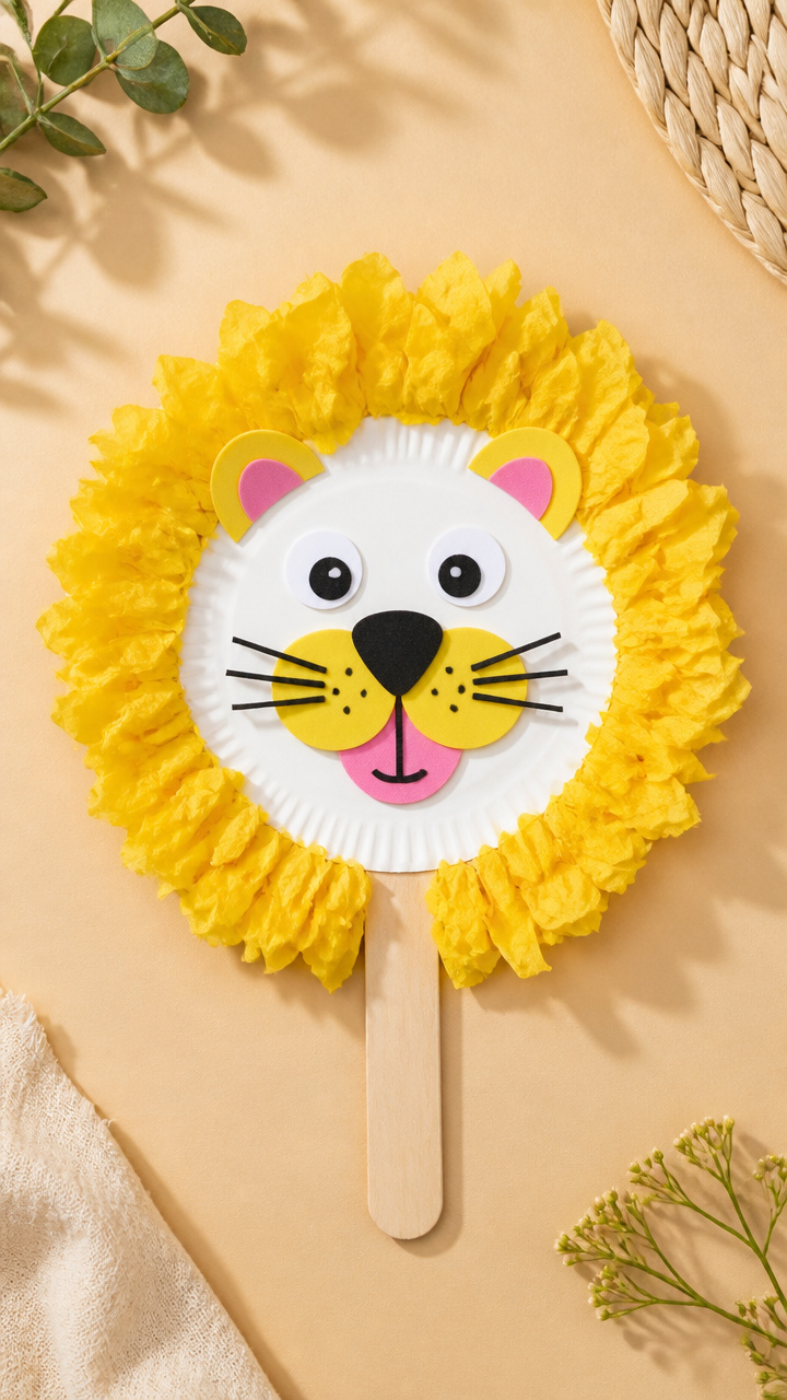 L is for Lion Paper Plate Mask