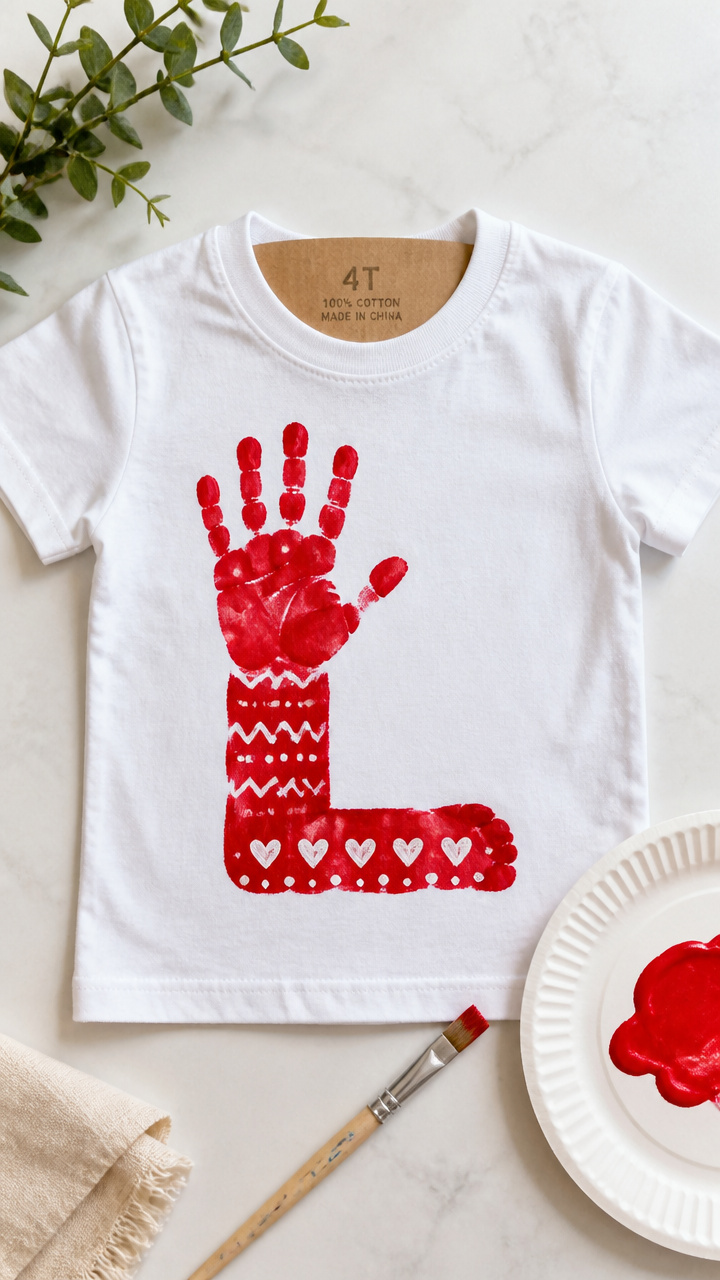 Lined L Handprint Art