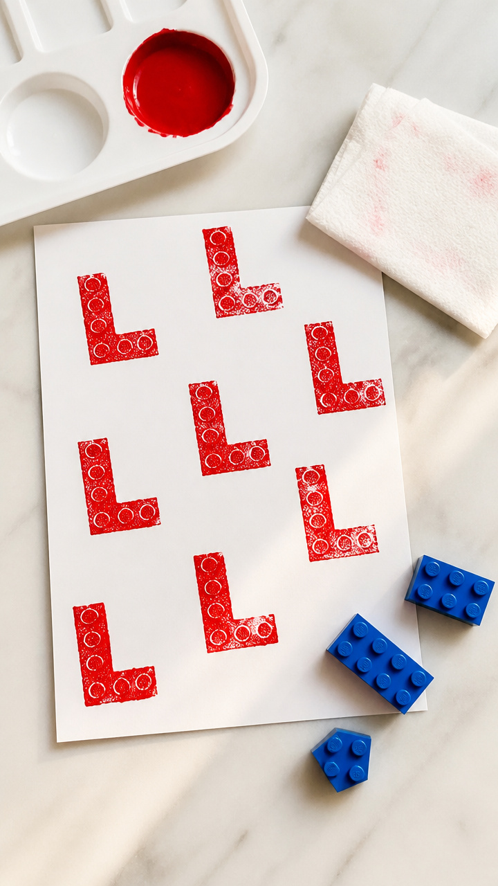 Lego Stamped Letter Prints