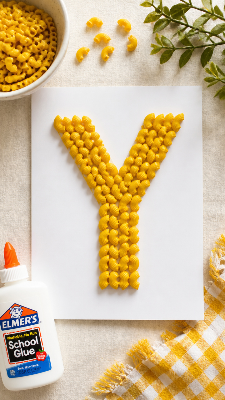 Yellow Painted Pasta Y