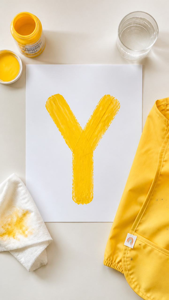 Yellow Fingerpaint Y