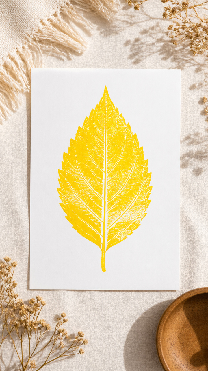 Y Is for Yellow Leaf Print