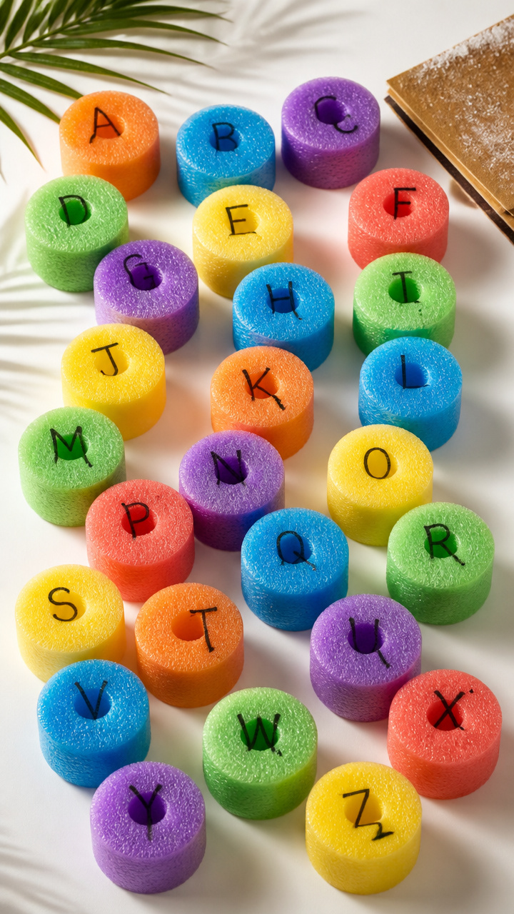 Pool Noodle Name Rings