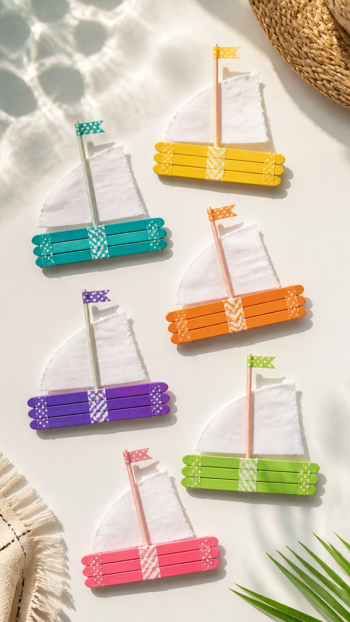 Ice Pop Stick Boats