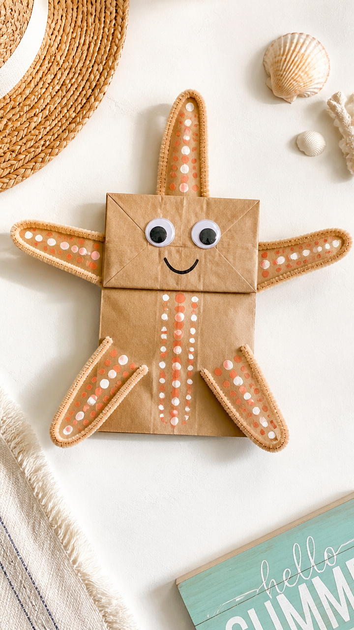Starfish Paper Bag Puppets