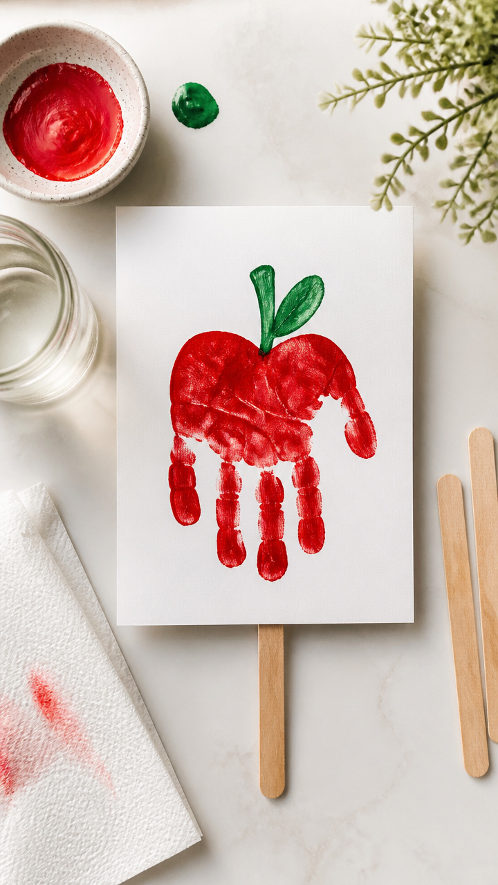 Apple Handprint Painting