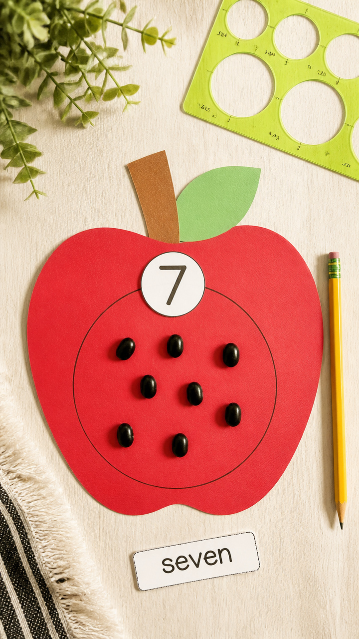 Apple Seed Counting Craft