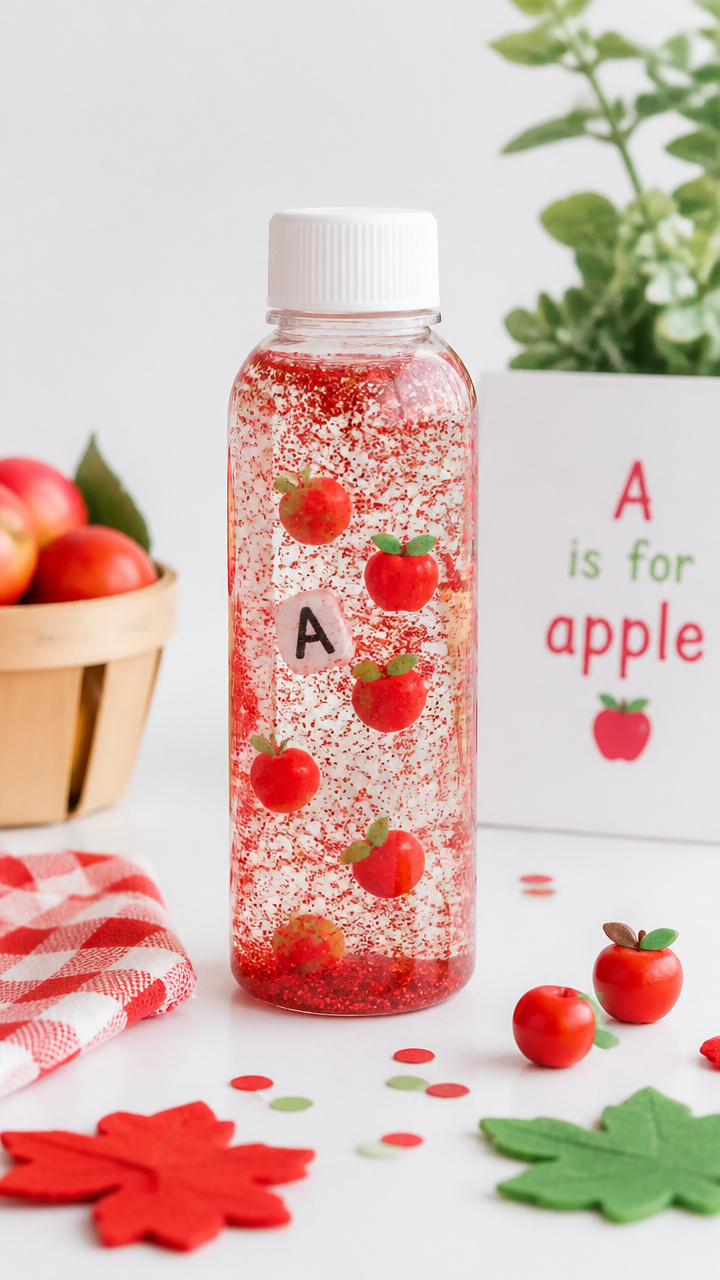 Alphabet A Sensory Bottle