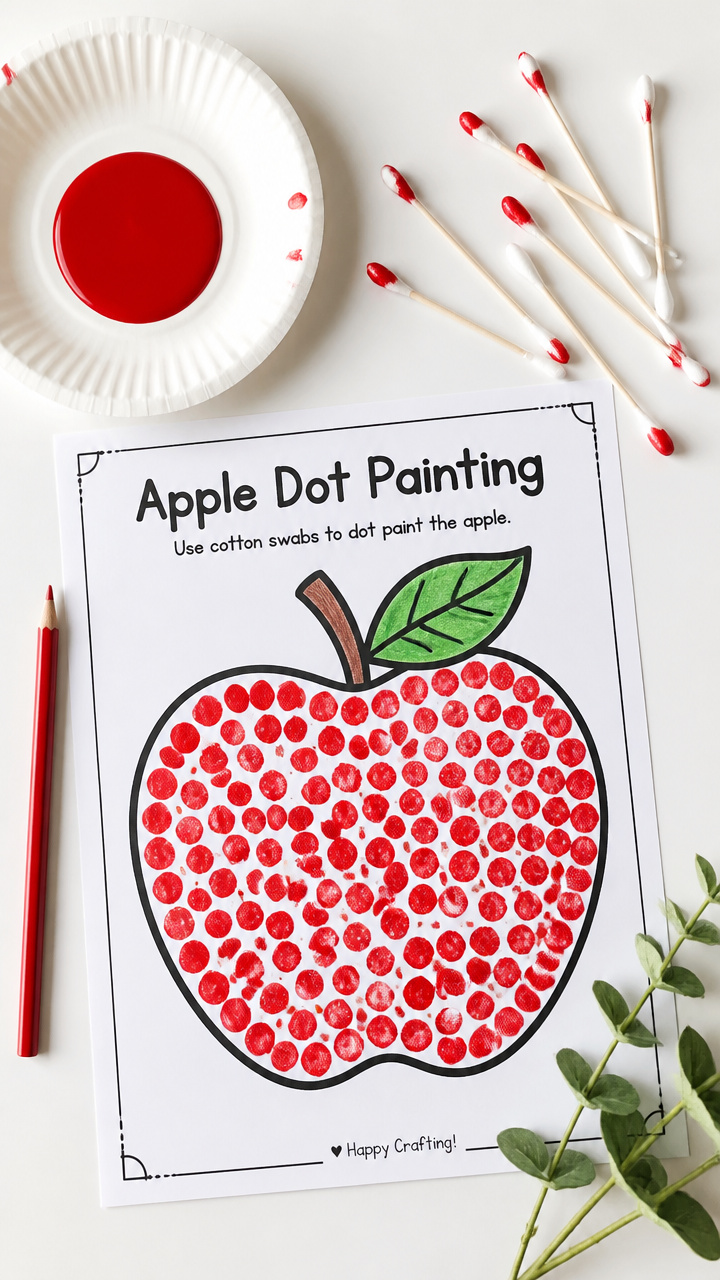 Apple Dot Painting Pages