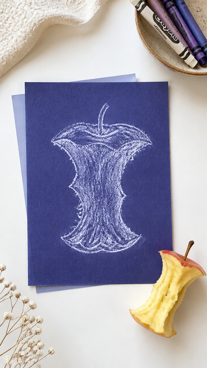Apple Core Rubbing Art