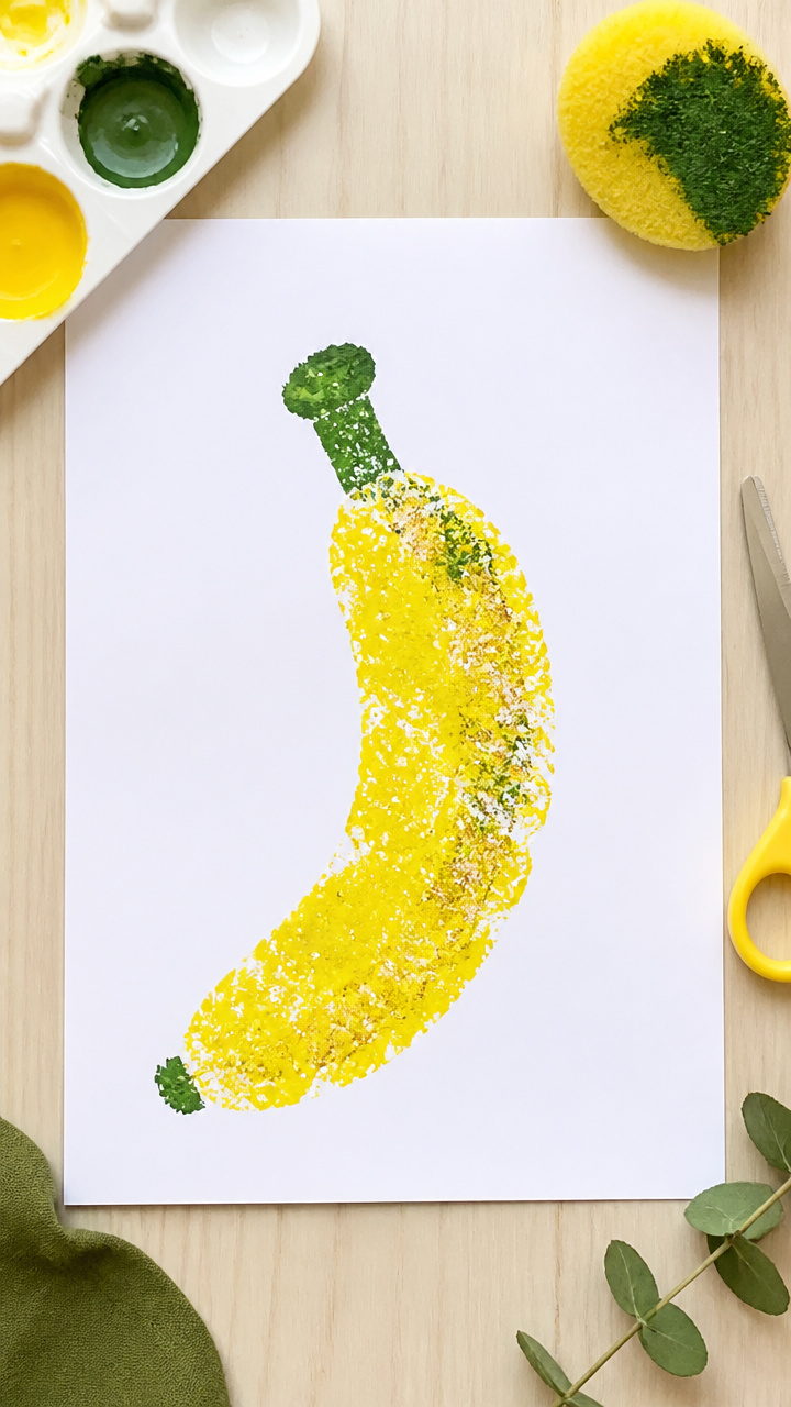 Banana Painting with Sponges