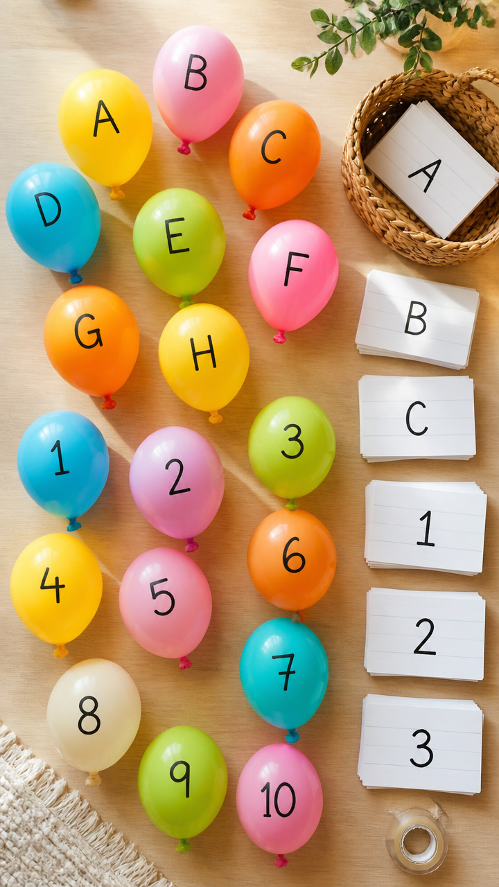 Balloon Number and Letter Dash