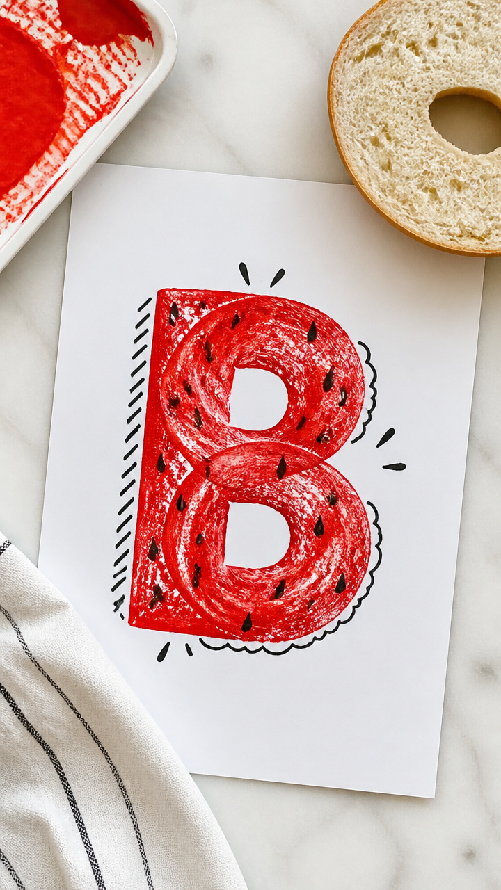 Bagel Stamp Letters