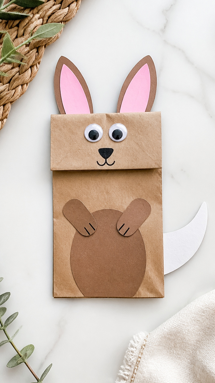 Kangaroo Paper Bag Puppet