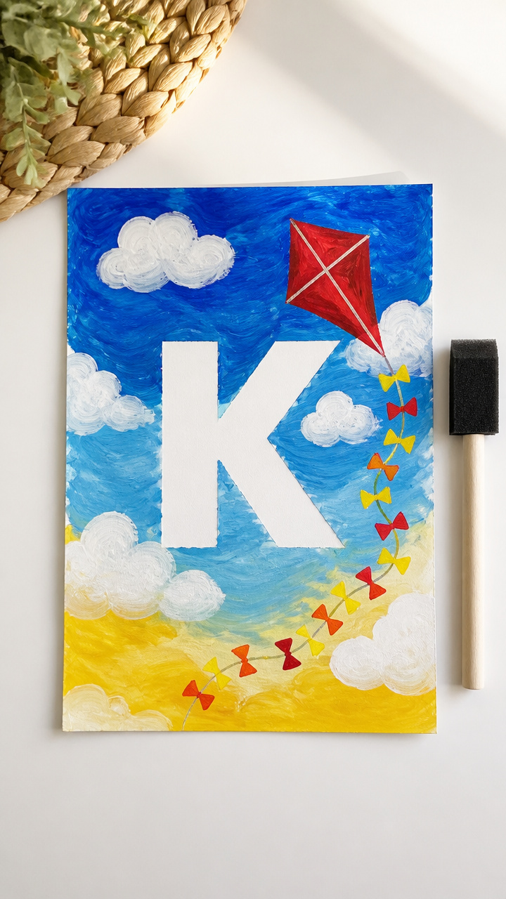 K Is for Kite Painting